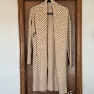 a new day Beige Chevron Cardigan